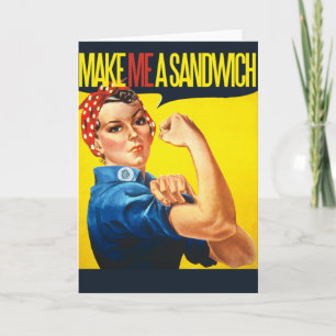 Cartão Feminista Faça-me um Sanduíche