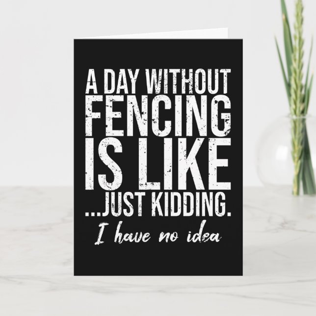 Cartão Fencing funny sports gift idea (Frente)