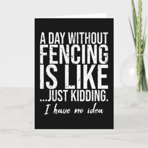 Cartão Fencing funny sports gift idea