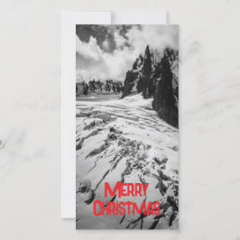 Cartão Fenda Glacial Mont Blanc, França Natal