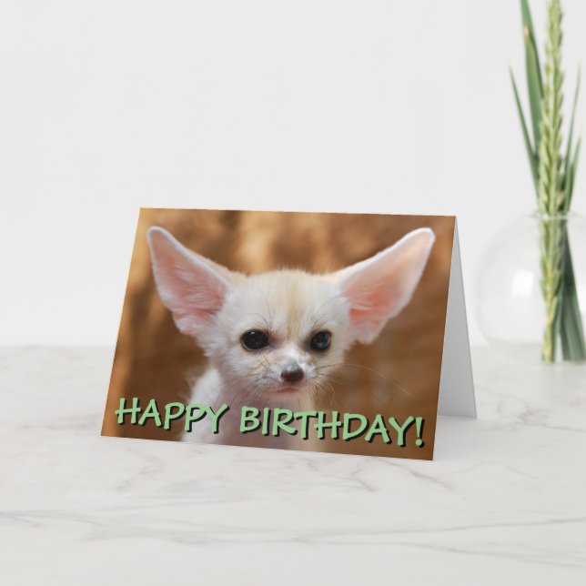 Cartão Fennec fox customized card (Frente)