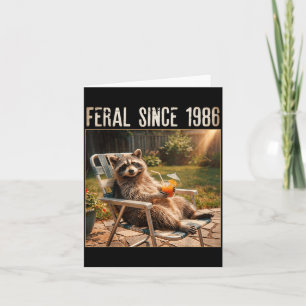 Cartão Feral Desde 1986 Ratoon Engraçado Meme Vintage 40º