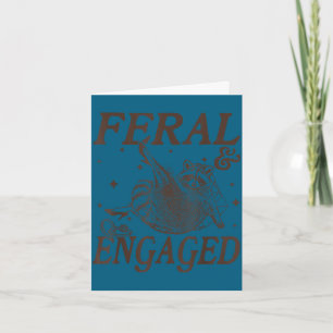 Cartão Feral e engajada divertido noivado de casamento