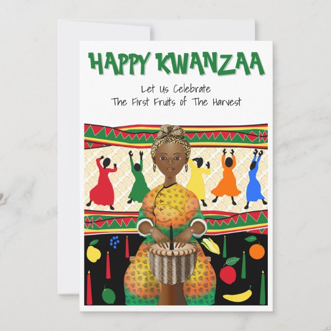Cartão Feriado Afro-Americano Kwanzaa (Frente)