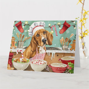 Cartão Feriado de Confeitaria do Coonhound: Natal Festivo