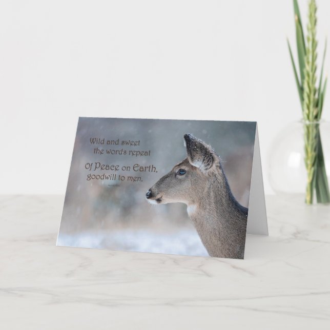 Cartão Feriado de Doe Selvagem e Doce (Frente)