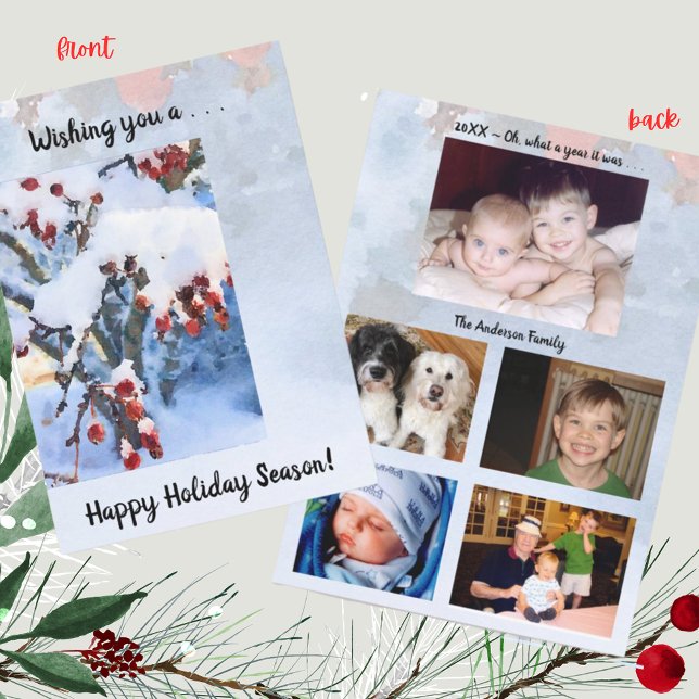 Cartão Feriado de Maçã de Caranguejo Vermelho em n (Criador carregado)