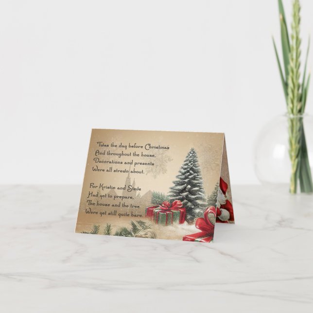 Cartão Feriado de Natal (Frente)