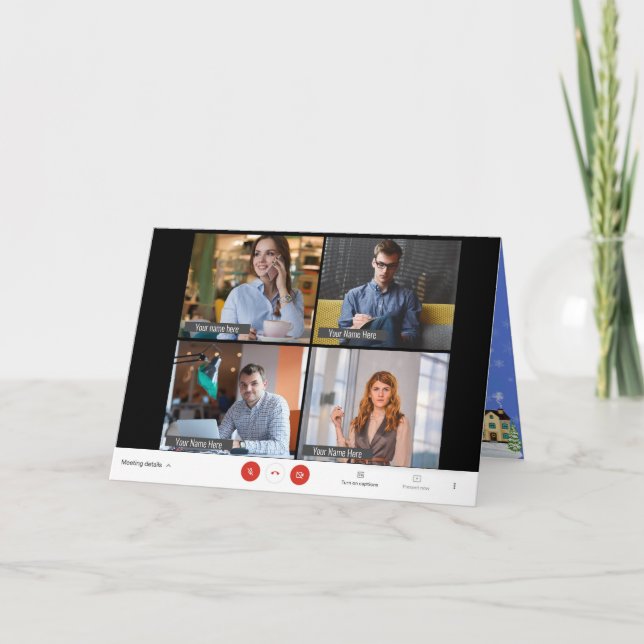 Cartão Feriado de Natal com Fotografias Online Engraçadas (Frente)