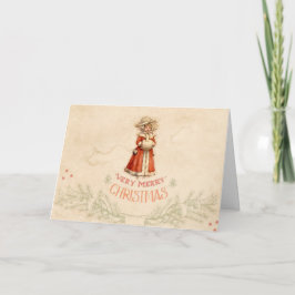 Cartão Feriado de Natal do Caroler Vitoriano