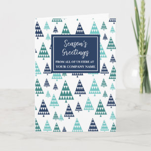 Cartão Feriado de Natal do Cliente das Árvores Modernas