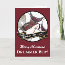 Feriado de Natal do Drummer Boy do Nome Personaliz