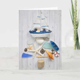 Cartão Feriado de Natal em Náutica