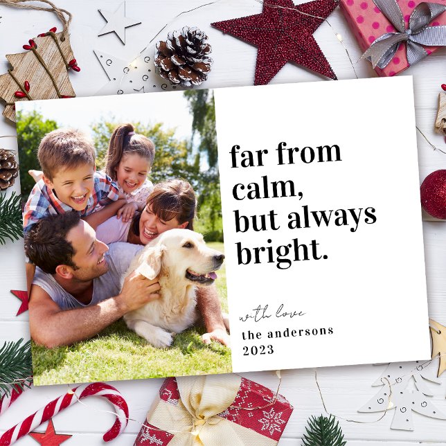 Cartão Feriado de Natal Engraçado com Calm Bright (Criador carregado)