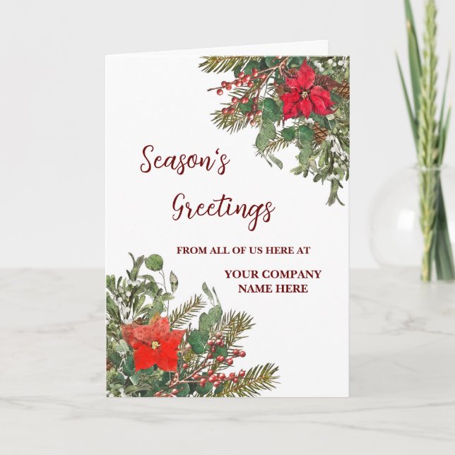 Cartão Feriado de Natal para Empregados Russos (Frente)