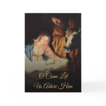 Feriado de Natal Religioso com Escrita Dourada