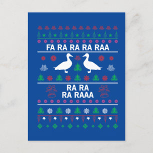 Cartão Feriado de Pato de Natal Engraçado