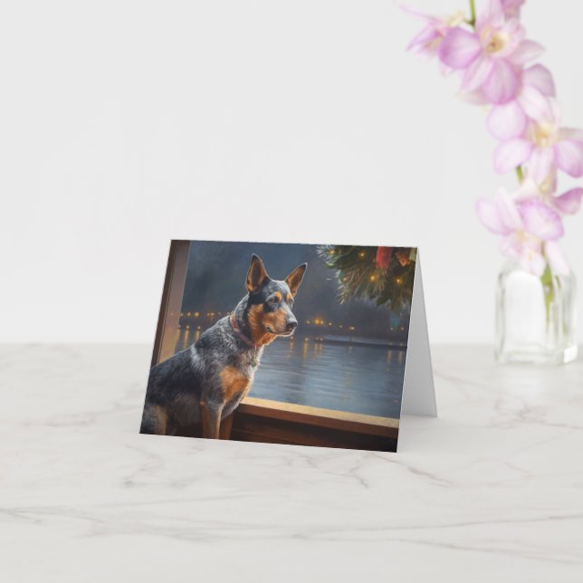 Cartão Feriado de Pawsome no Cruzeiro de Natal australian (Orquídea)