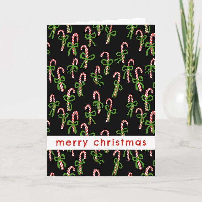 Cartão Feriado doce de Natal doce Canes Xmas (Frente)