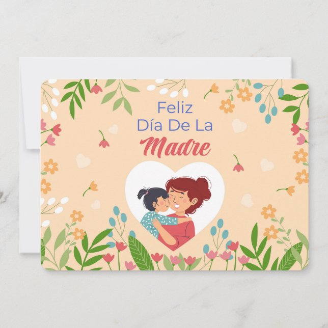 Cartão Feriado Feliz Dia De La Madre (Frente)