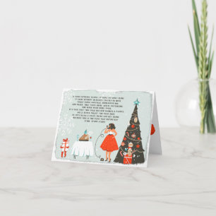 Cartão Feriado Ilustrado do Poema de Natal da Quarentena