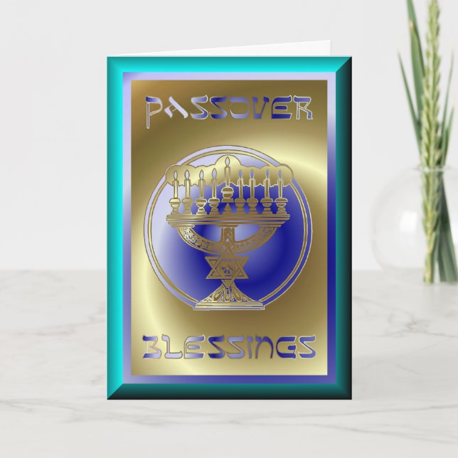 Cartão Feriado judaico do Passover de Pesach (Frente)
