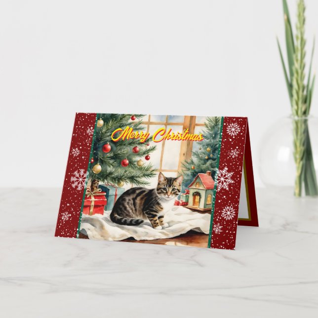 Cartão Feriado Natal Belo Coleção Antiga (Frente)