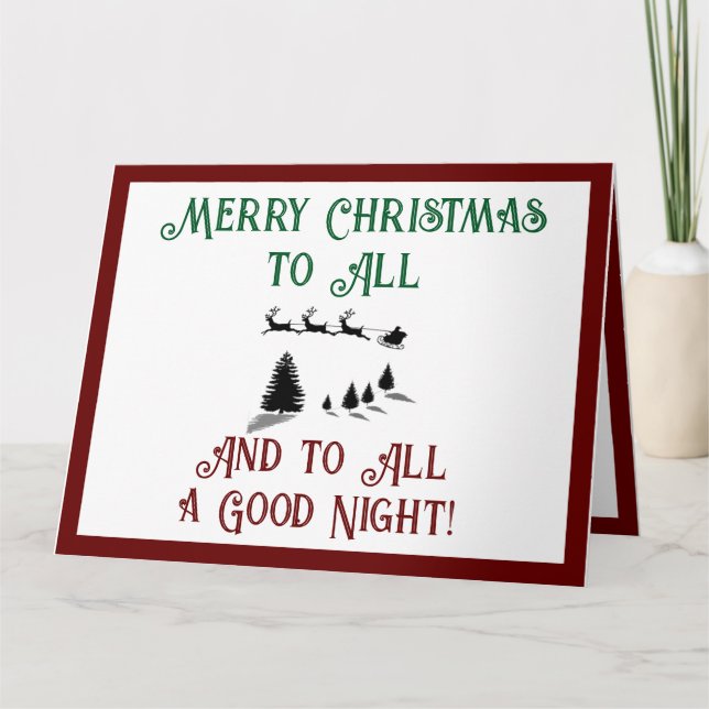 Cartão Feriado Noite Antes do Natal (Frente)