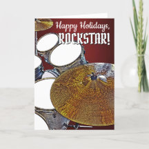 Feriado Rockstar do Drummer de Natal Rock & Roll