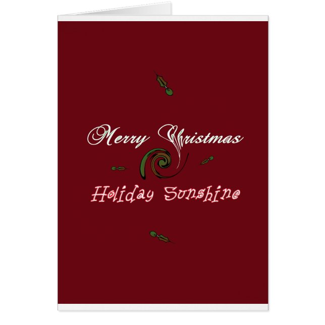 Cartão Feriado Vermelho Feriado de Natal Desejo Sol.png (Frente)