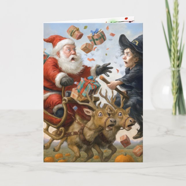 Cartão Feriados de Natal, Dia de Ação de Graças e Hallowe (Frente)