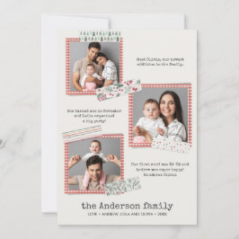 Cartão Feriados de Scrapbooking | Ano de revisão 3 fotogr