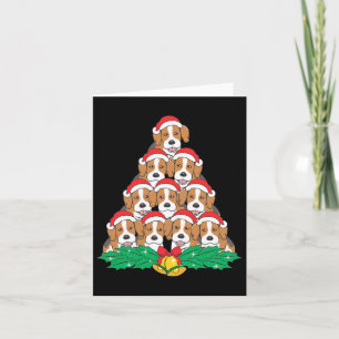 Cartão Feriados de Sobrevoo do Cão da Árvore de Natal Bea