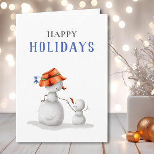 Cartão Feriados Felizes da Vovó Simples Snowman