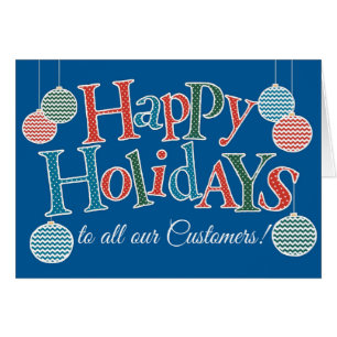 Cartão Feriados felizes divertidos para clientes: Balas c