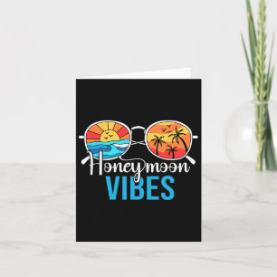 Cartão Férias Casais de Honeymoon Vibes Noiva de Casament