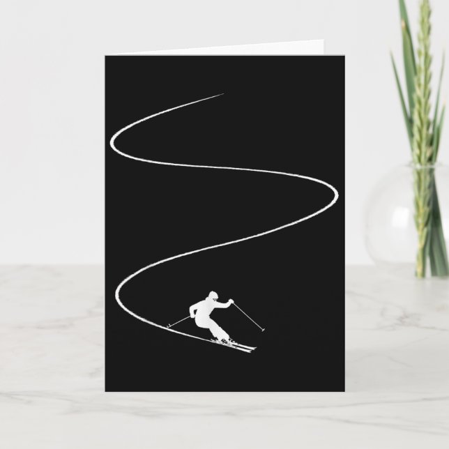 Cartão Férias de Esqui Esportes de Inverno - Esqui na Enc (Frente)