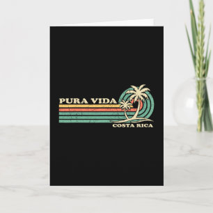 Cartão Férias de Família Retrô Vintage Costa Rica Pura Vi