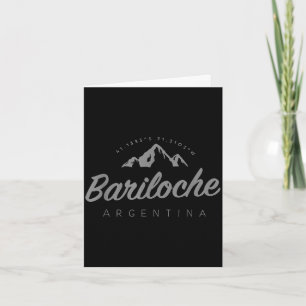 Cartão Férias de montanha em Bariloche esquiando argentin