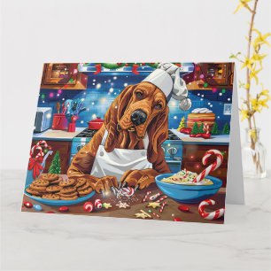 Cartão Férias de Natal do Bloodhound: Panificação Festiva