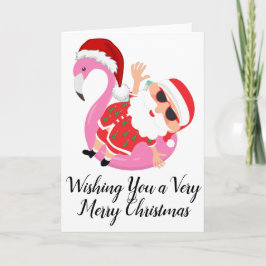 Cartão Férias de Praia de papais noeis Desejos Engraçados