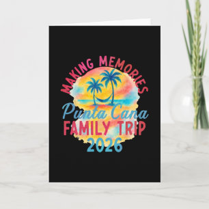 Cartão Férias de Verão Família Punta Cana Férias 2026 Mãe