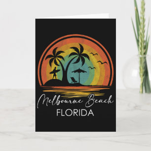 Cartão Férias de Verão na Praia de Melbourne Florida Trop