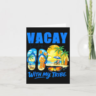 Cartão Férias de verão na praia viagem de família vibes c