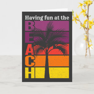 Cartão Férias de verão se divertindo no Retro Praia