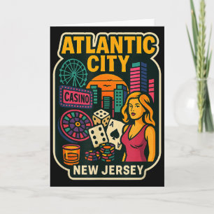 Cartão Férias em Atlantic City Nova Jersey Cassino Jogos