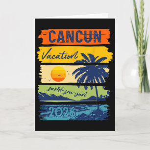 Cartão Férias em Cancun 2026 Mar Areia Praia Viagem de Ve