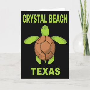 Cartão Férias em Crystal Beach Texas Tartaruga Marinha Pa