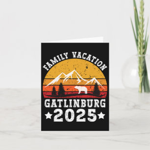Cartão Férias em Família 2025 Gatlinburg Tennessee Smoky