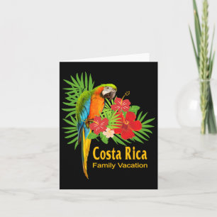 Cartão Férias em Família na Costa Rica Papagaio Flores Tr